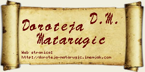 Doroteja Matarugić vizit kartica
